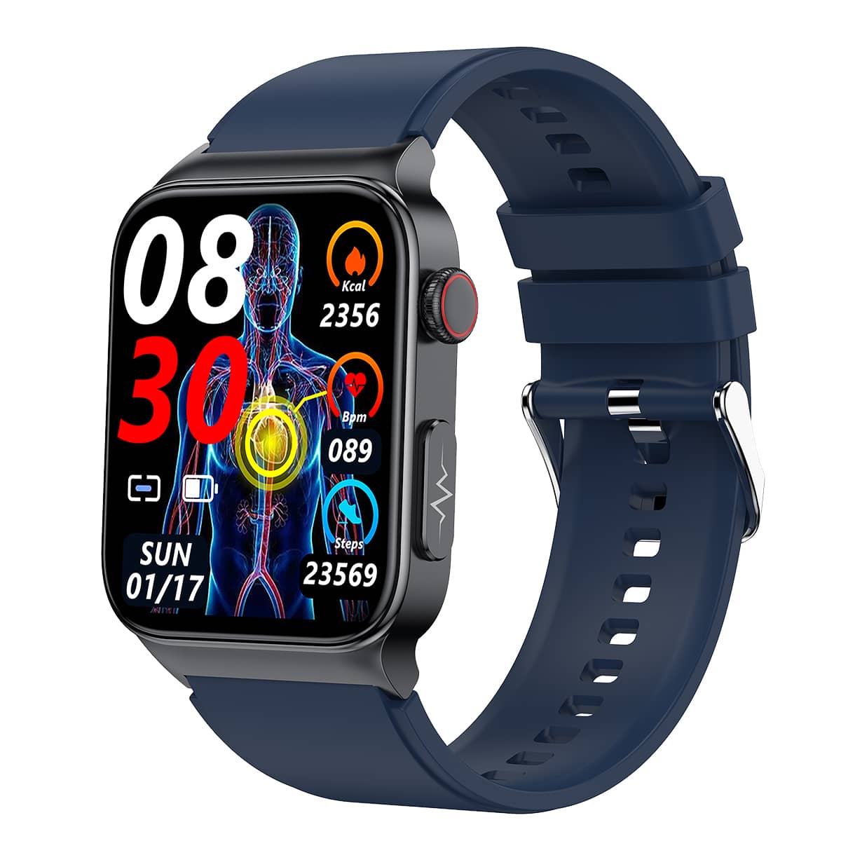 Suga50 High-end ECG/PTT/HRV and Blood Glucose Blood Pressure Heart Rate Smart Health Watch