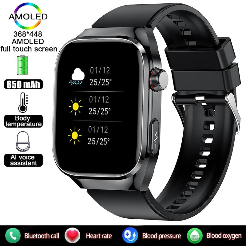 Sugafit® Lifetrack Ultra - Lipid uric Acid ECG/EKG Blood Sugar Blood Pressure Health Management Smart Watch
