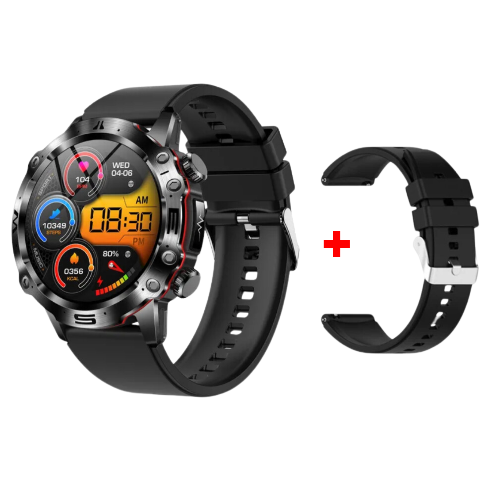 Sugafit® Wellness Pro - ECG/EKG HRV Professional Blood Glucose Blood Pressure Monitoring and Health Smart Watch