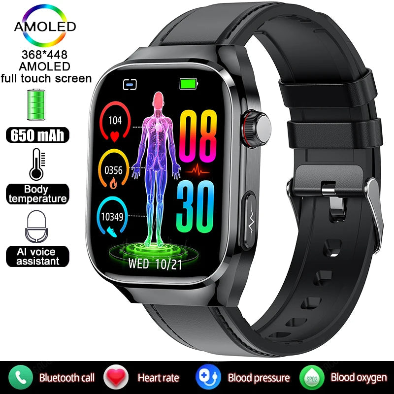 Sugafit® Lifetrack Ultra - Lipid uric Acid ECG/EKG Blood Sugar Blood Pressure Health Management Smart Watch