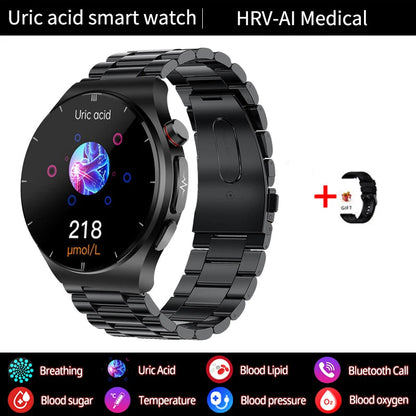 2024 New Laser Treatment Smart Watch - Blood Sugar - Lipid and Uric Acid Medical Grade ECG+PPG Health Monitoring