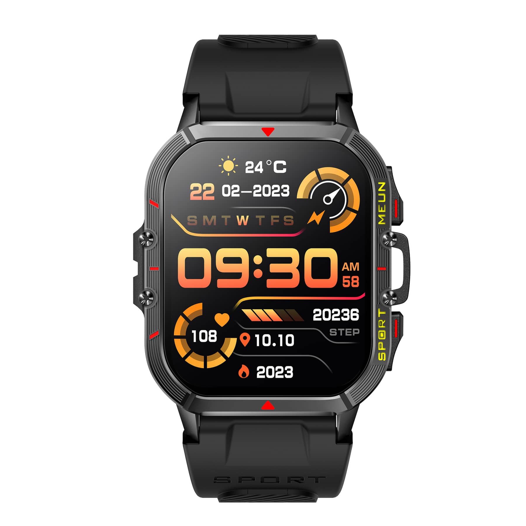 Suga56 Anti Drop Waterproof and Dust-proof Cold Resistant Military Sports Blood Glucose Heart Rate Monitor Health Smart Watch