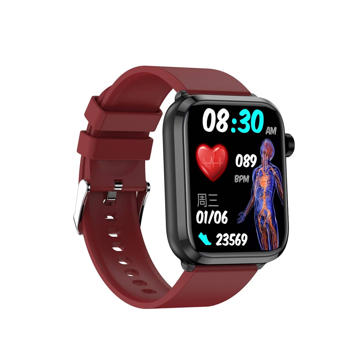 Suga210 Lipid-uric Acid ECG/EKG Blood Sugar Blood Pressure Health Management Smart Watch
