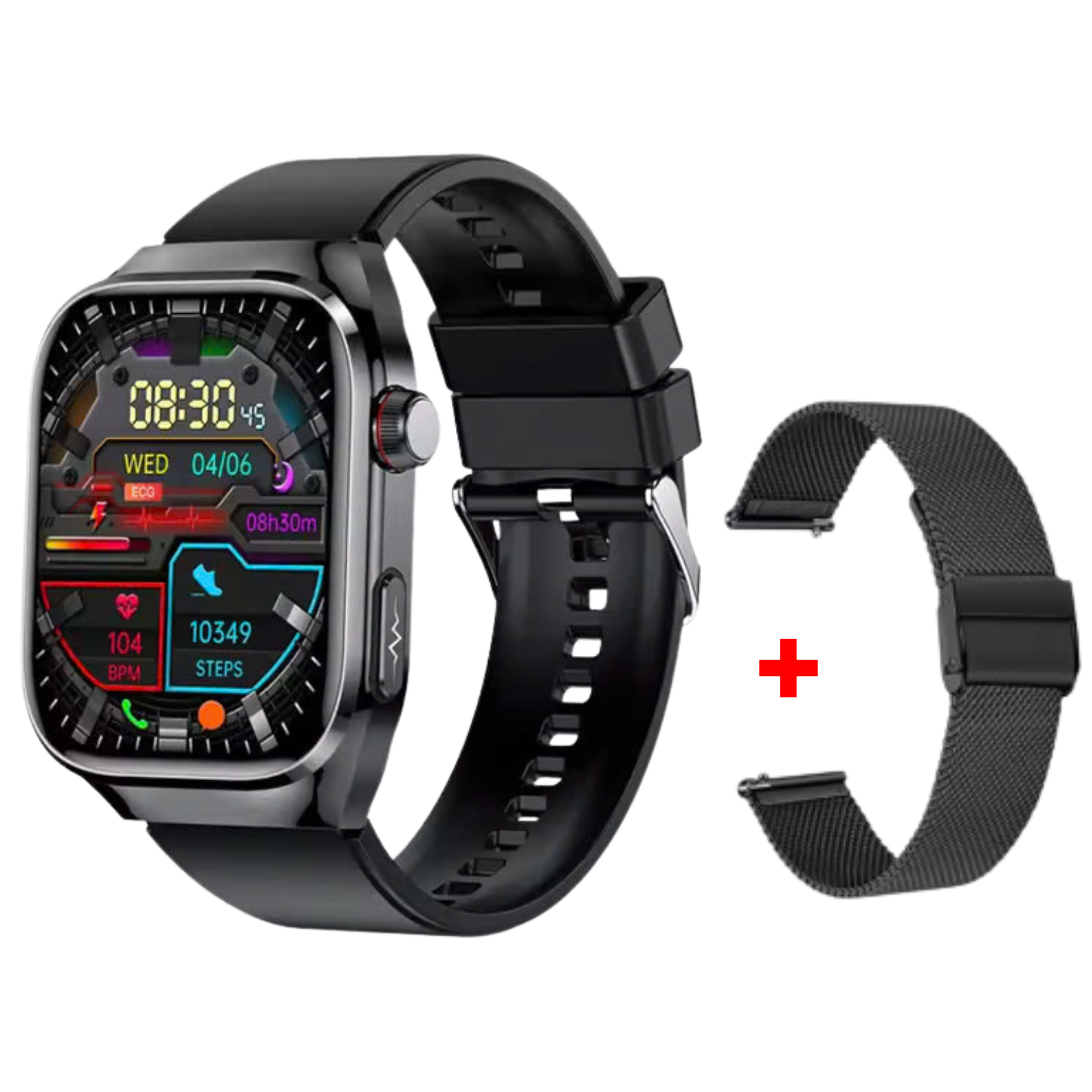 Sugafit® Lifetrack Ultra - Lipid uric Acid ECG/EKG Blood Sugar Blood Pressure Health Management Smart Watch