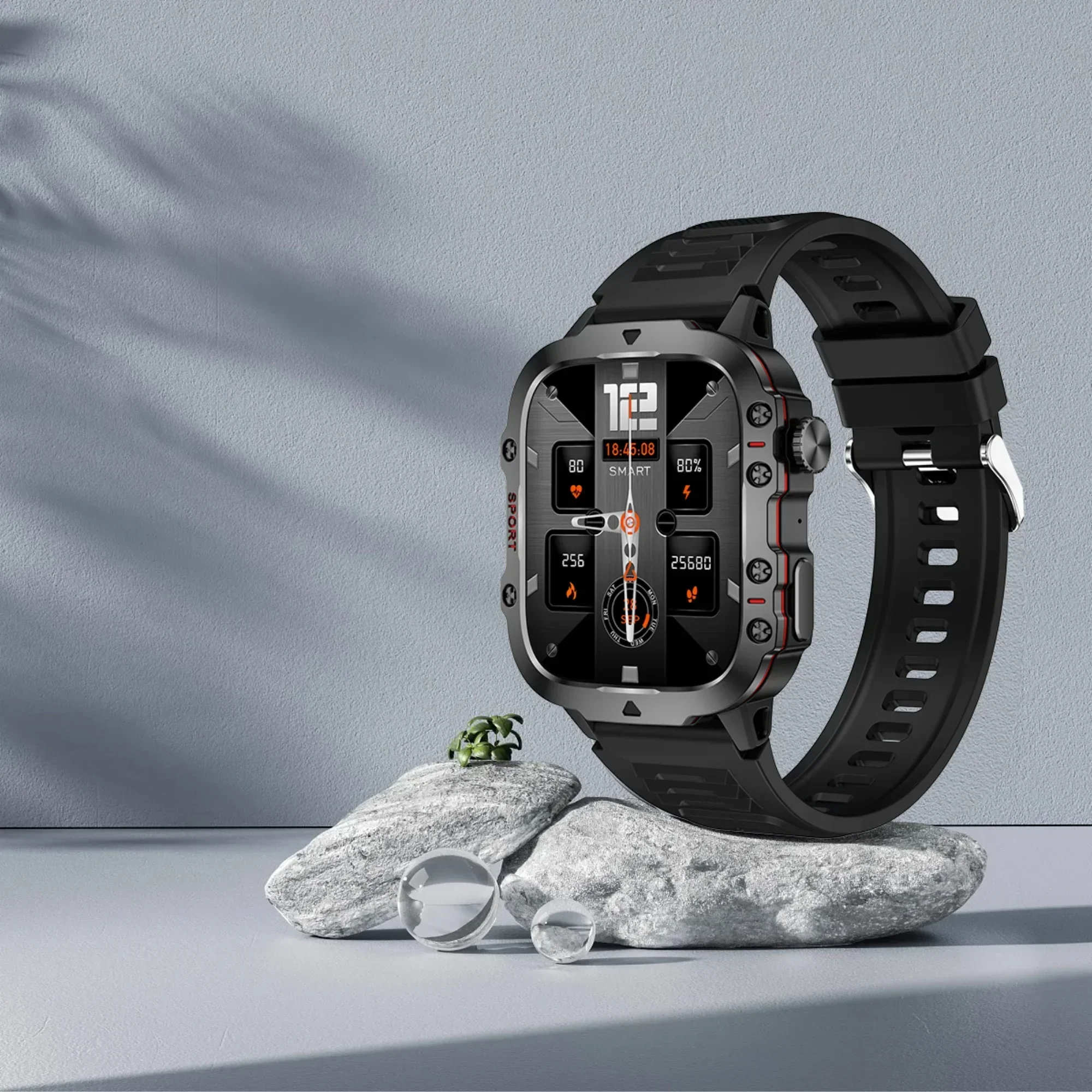 Sugafit® Apache - New 420mAh large battery outdoor sports men's smartwatch 1.96 inches 240 * 282 multi sport mode 100