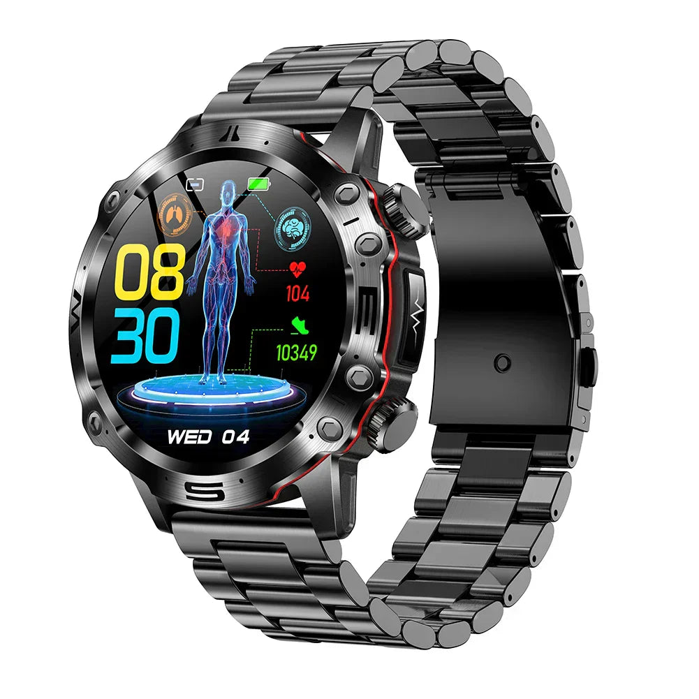 Sugafit® Wellness Pro - ECG/EKG HRV Professional Blood Glucose Blood Pressure Monitoring and Health Smart Watch