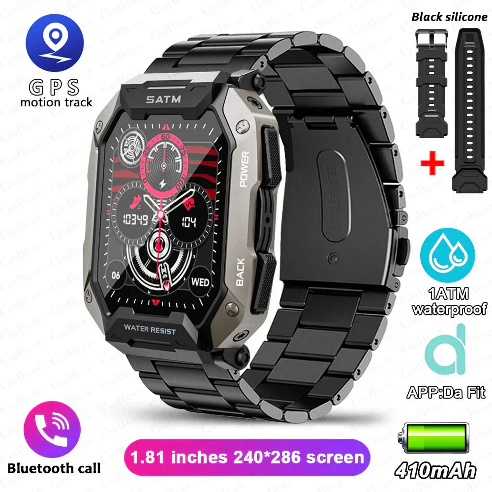 Sugafit® Force - Smart Watch Men Bluetooth Full Touch Screen 5ATM Waterproof Watches Sports