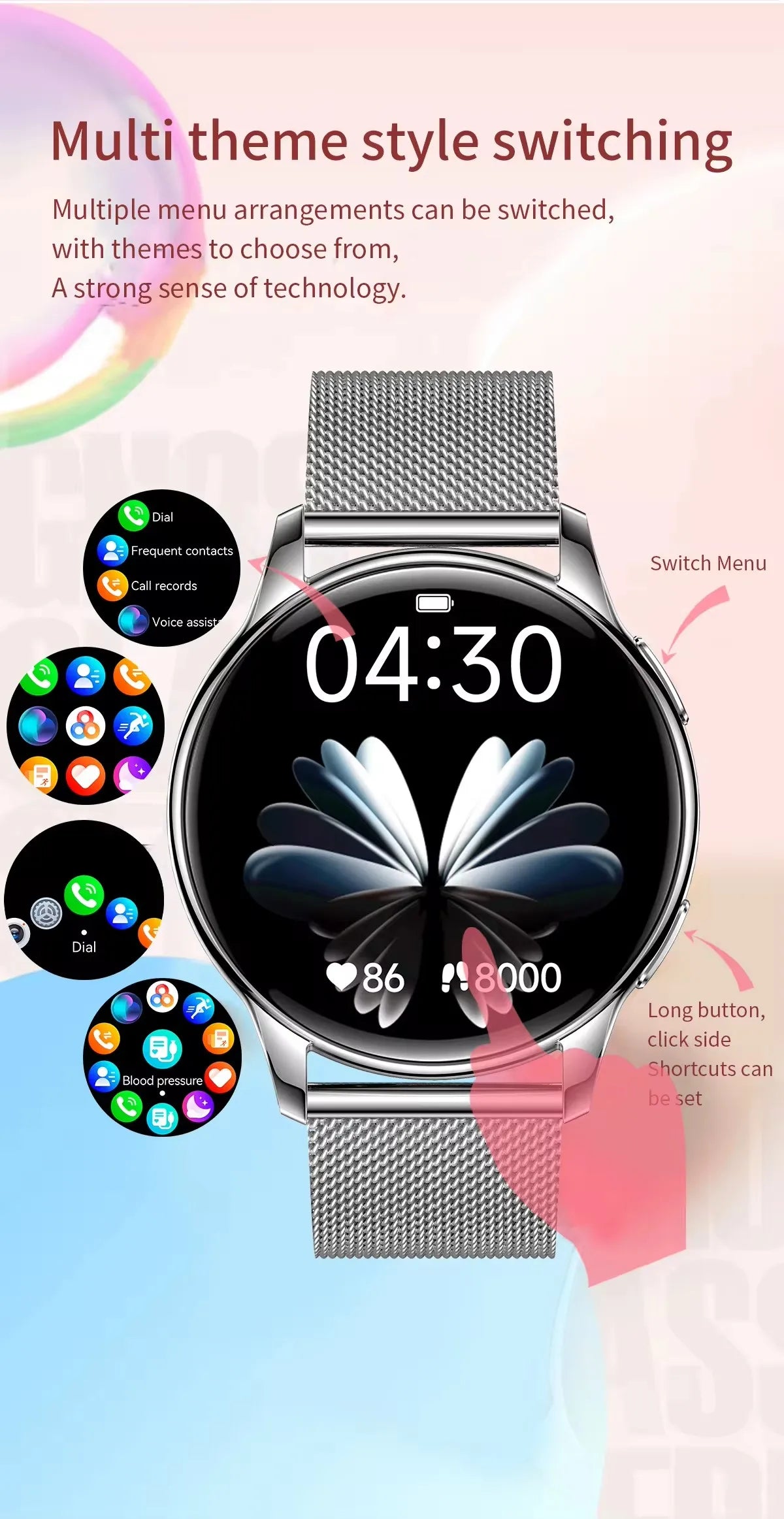 Sugafit® Frost - Fashion Women Smart Watch AMOLED HD