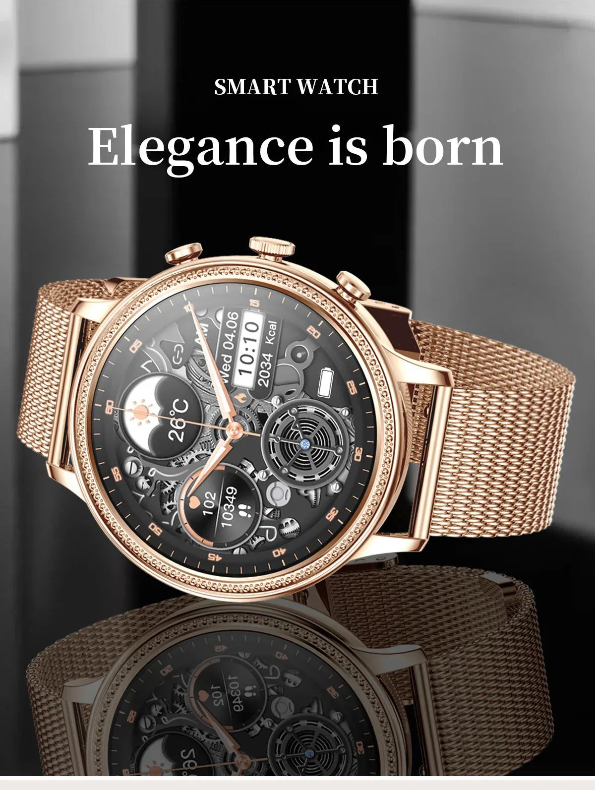 Sugafit® Spectra - Smart Watches For Women Bluetooth Call Connected Phone Women Watch Health Monitor