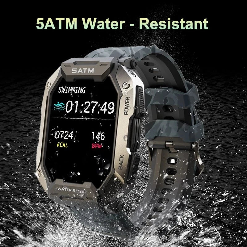 Sugafit® Force - Smart Watch Men Bluetooth Full Touch Screen 5ATM Waterproof Watches Sports