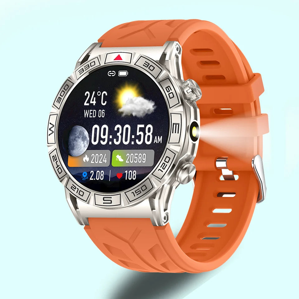 Sugafit® Shield - Smart Watch Men Altitude Compass GPS Sports 1ATM Waterproof Watch Bluetooth Talk SmartWatches