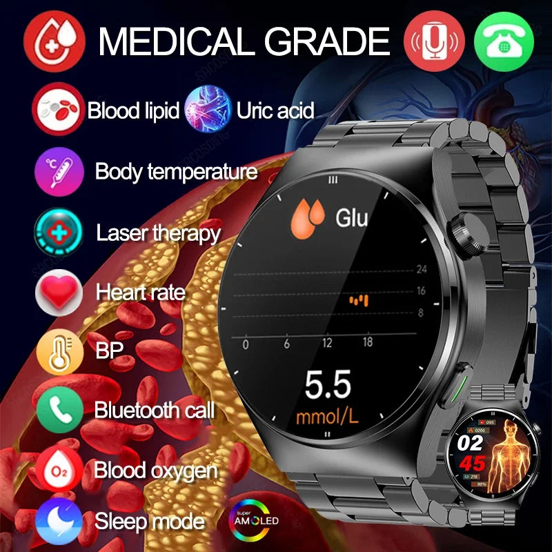 Sugafit® Ultimate - Stabilize blood pressure, control blood sugar, uric acid and blood Lipid Smartwatch