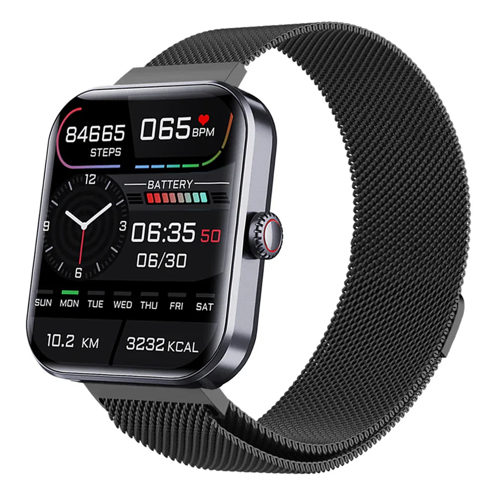 Blood Glucose Sugar Smart Watch - 24 Hour Heart Rate Fitness Tracker