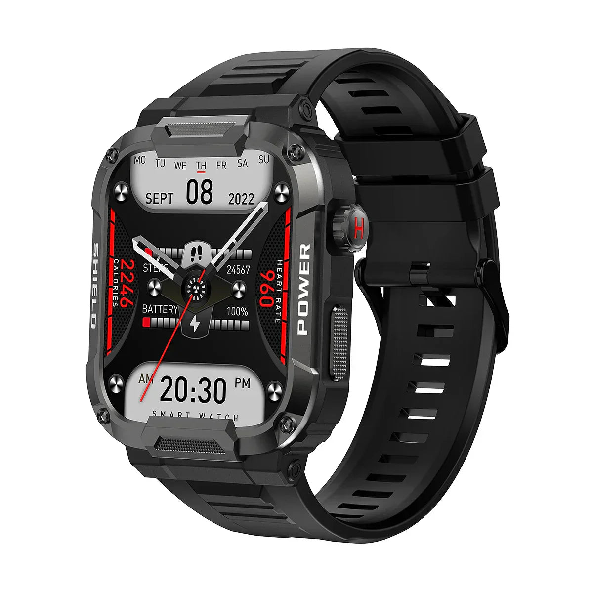Sugafit® Strive - Men Smart Watch Military Healthy Monitor AI Voice Bluetooth Call Fitness Waterproof Sports Smartwatch