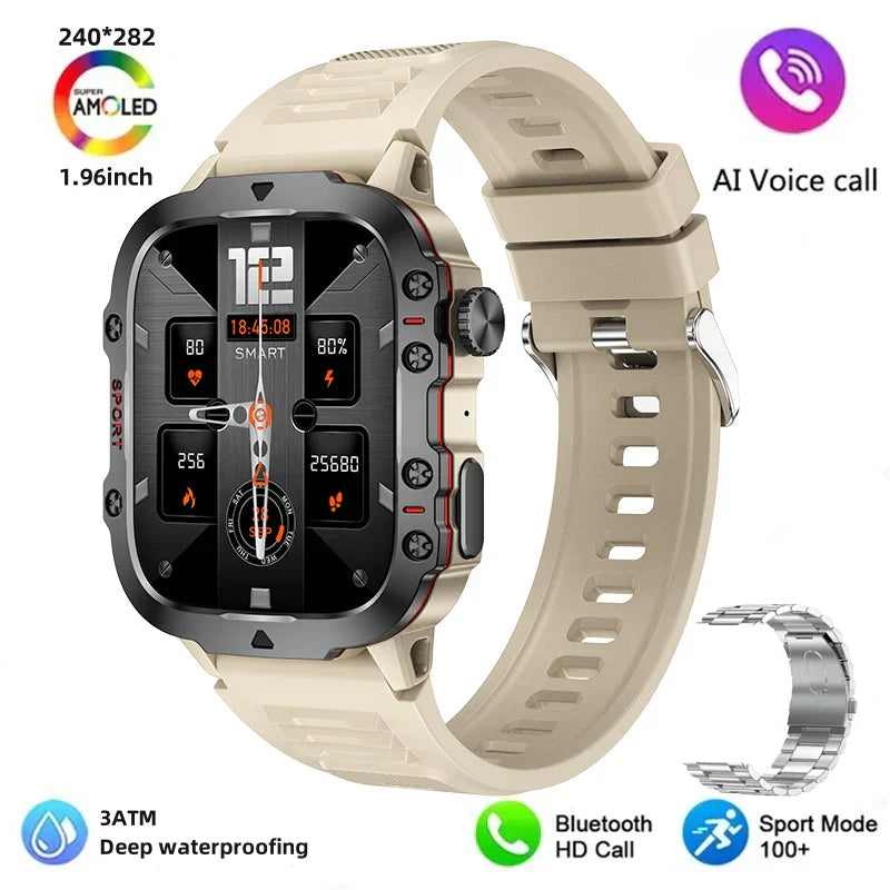 Sugafit® Apache - New 420mAh large battery outdoor sports men's smartwatch 1.96 inches 240 * 282 multi sport mode 100