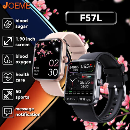 Blood Glucose Sugar Smart Watch - 24 Hour Heart Rate Fitness Tracker