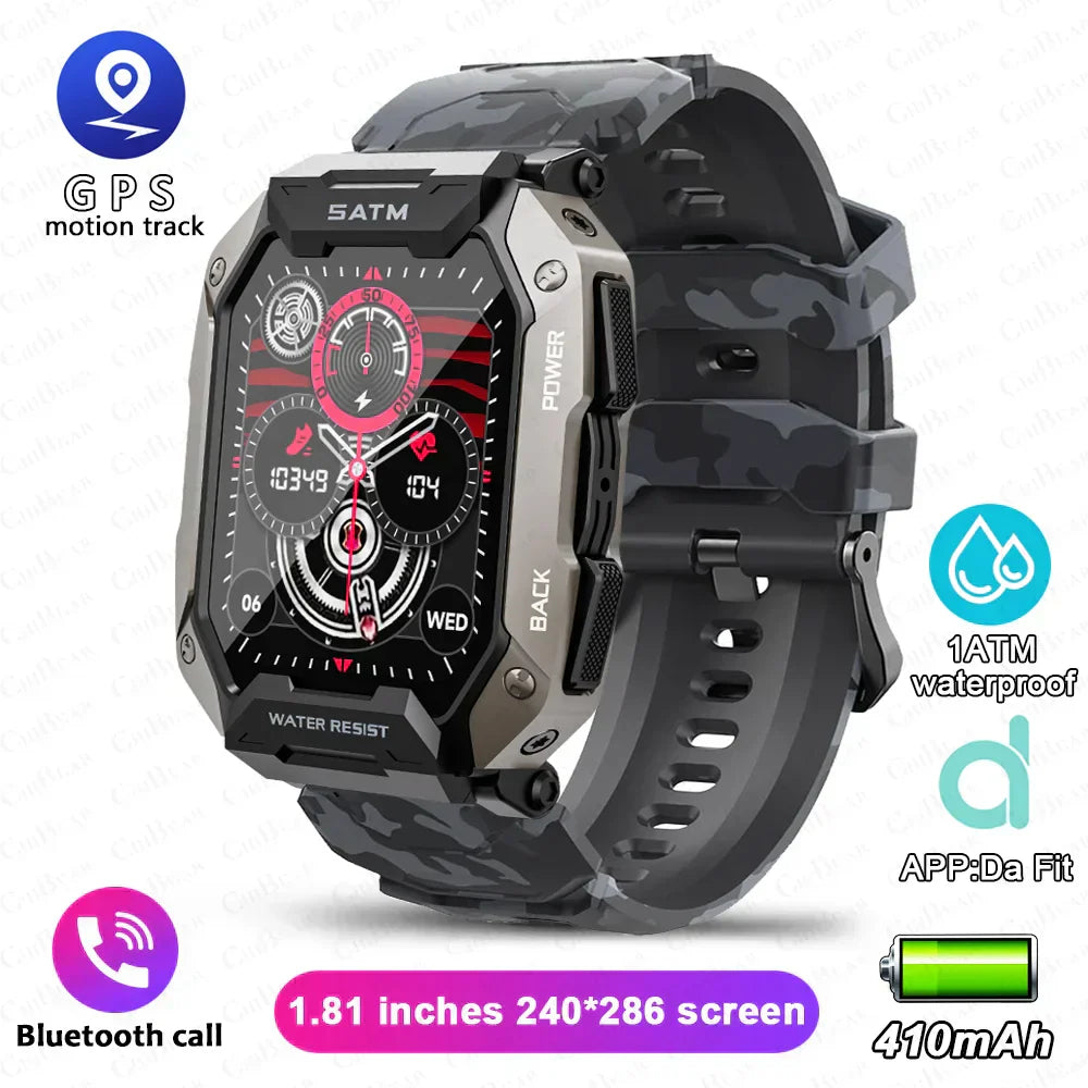 Sugafit® Force - Smart Watch Men Bluetooth Full Touch Screen 5ATM Waterproof Watches Sports
