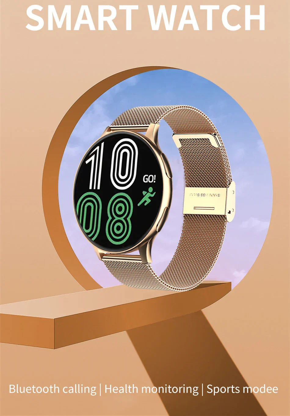 Sugafit® Allure - Smart Watch Wireless Charging Smartwatch Bluetooth Calls Watches Men Women Fitness Bracelet