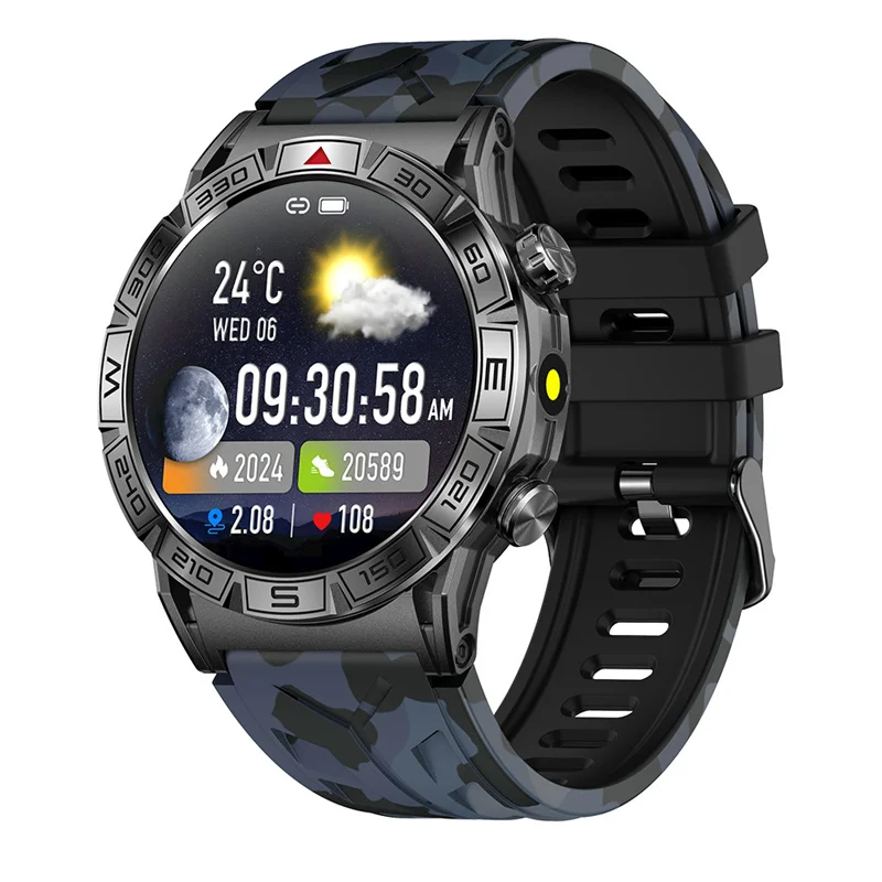Sugafit® Shield - Smart Watch Men Altitude Compass GPS Sports 1ATM Waterproof Watch Bluetooth Talk SmartWatches