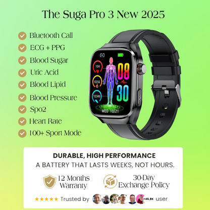 The Suga Pro 3 New 2025 | Painless Blood Sugar Measurement & Laser Therapy Treatment