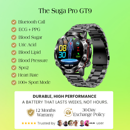 The Suga Pro GT9 | Painless Blood Sugar Measurement & Laser Therapy Treatment