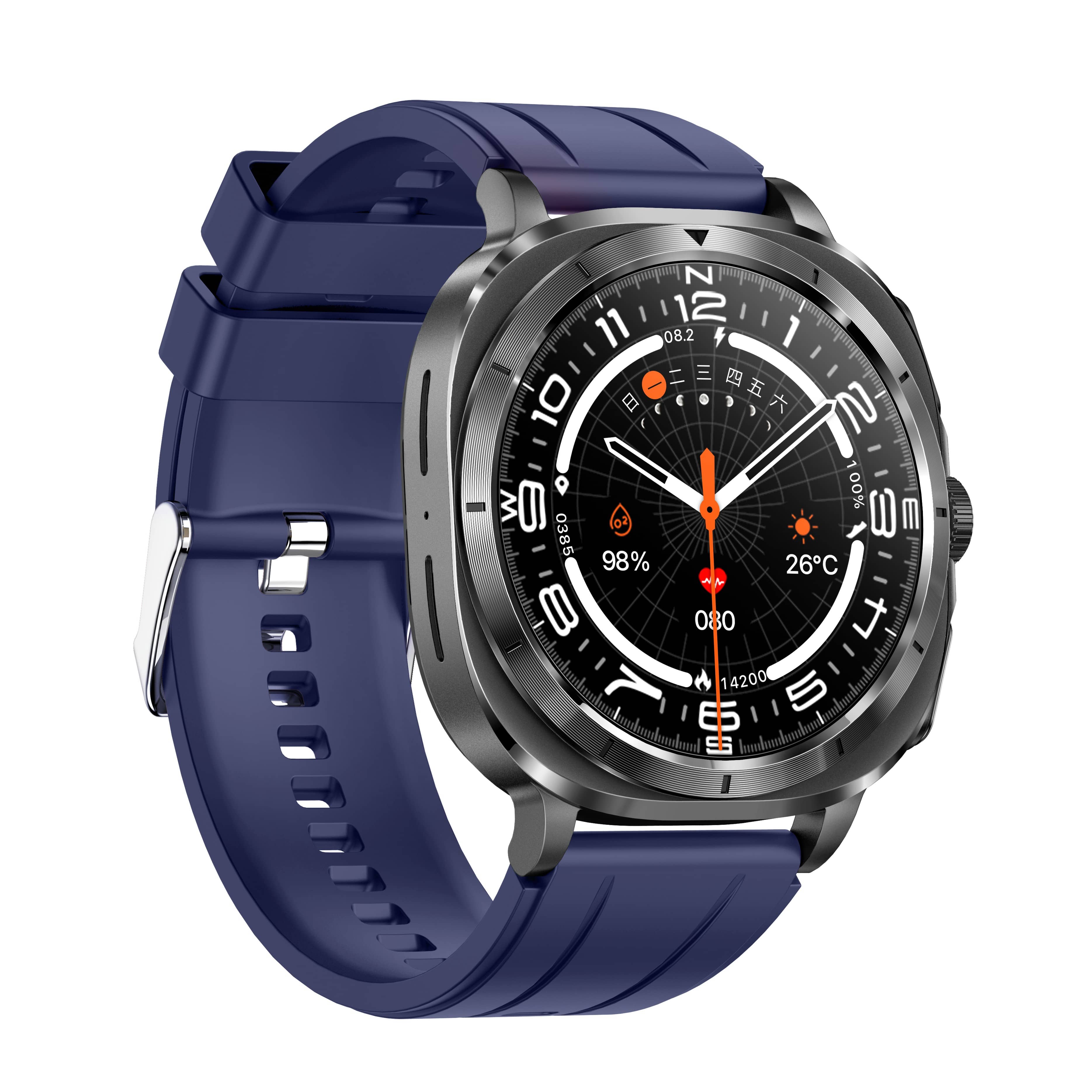 Suga492 One-click ECG/EKG Blood Glucose Blood Pressure Call Intelligent Sports Health Smart Watch