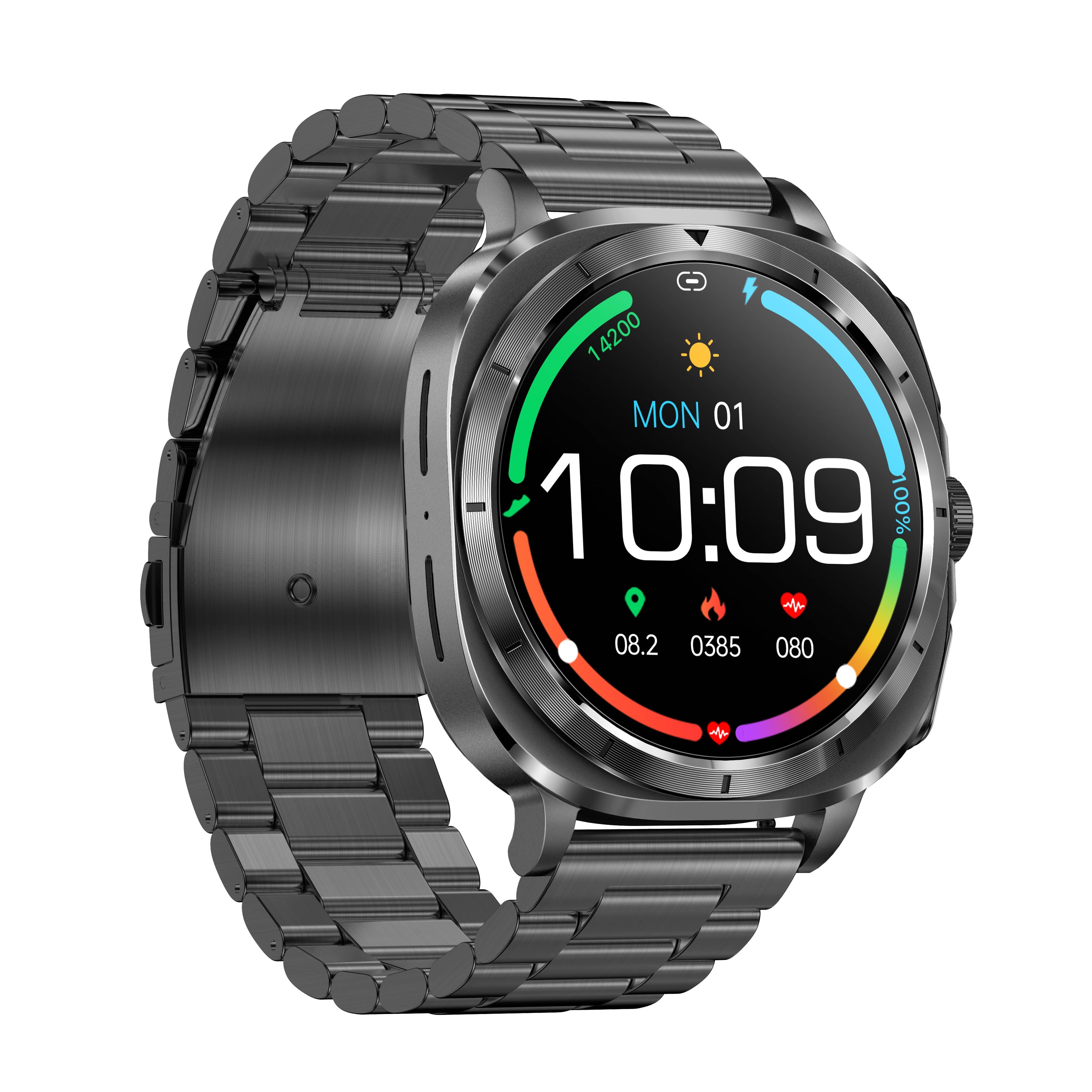 Suga492 One-click ECG/EKG Blood Glucose Blood Pressure Call Intelligent Sports Health Smart Watch