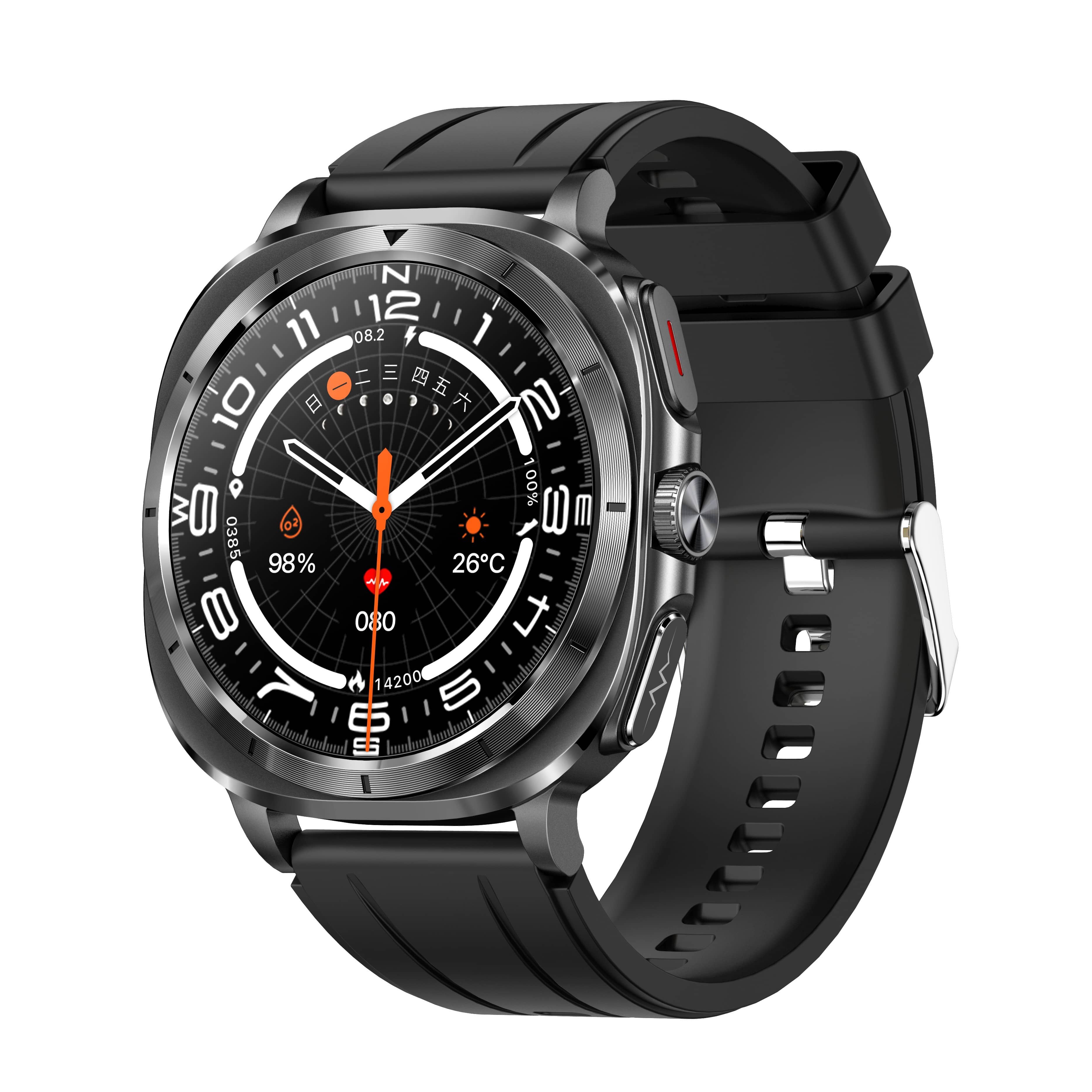 Suga492 One-click ECG/EKG Blood Glucose Blood Pressure Call Intelligent Sports Health Smart Watch
