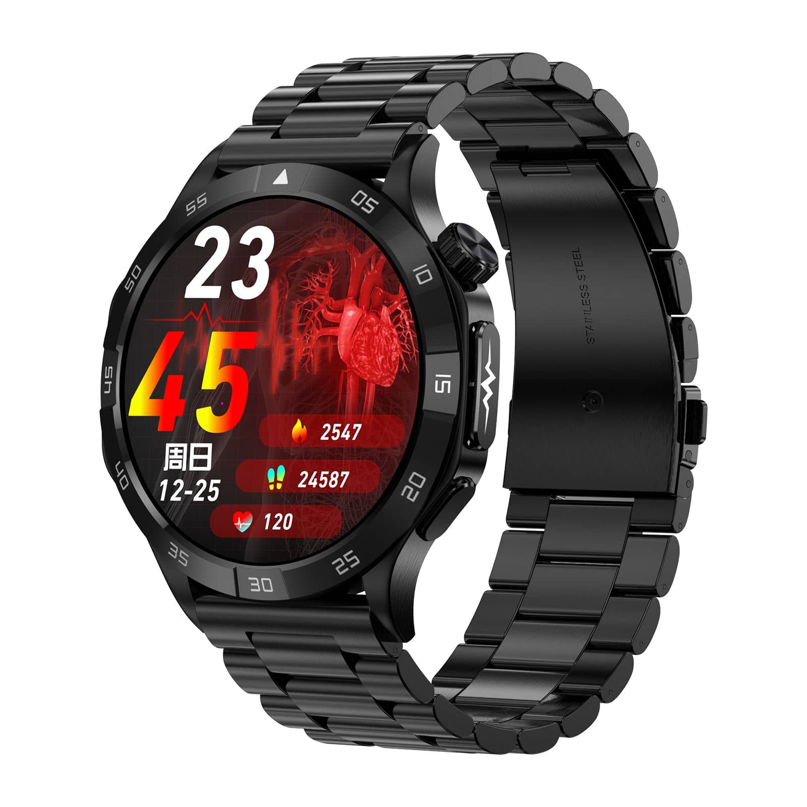 Suga381 Master of Extraordinary Health Exercise Management High end Smart Health Watch ECG/EKG Blood Sugar Blood Pressure Monitoring