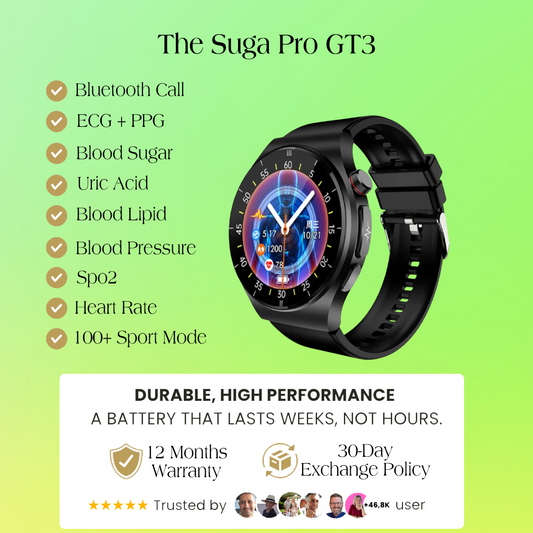 The Suga Pro GT3 | Painless Blood Sugar Measurement & Laser Therapy Treatment