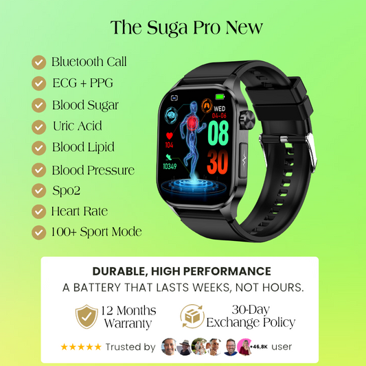 The Suga Pro New | Painless Blood Sugar Measurement & Laser Therapy Treatment