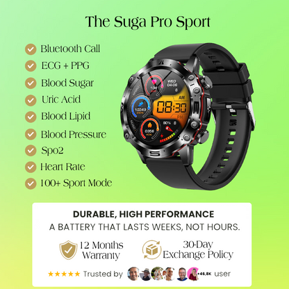 The Suga Pro Sport | Painless Blood Sugar Measurement & Laser Therapy Treatment